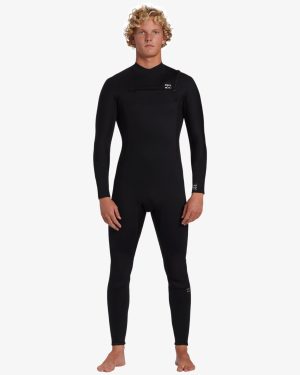 4/3mm Foil GBS Chest Zip Wetsuit - Black